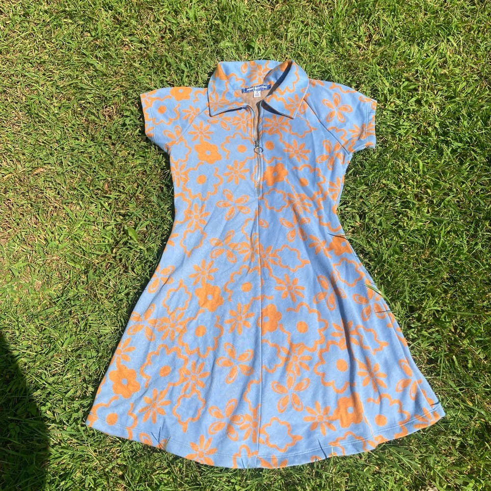 Urban Outfitters y2k Blue and Orange MOD Dress